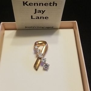 Kenneth Jay Lane Breast Cancer Pin